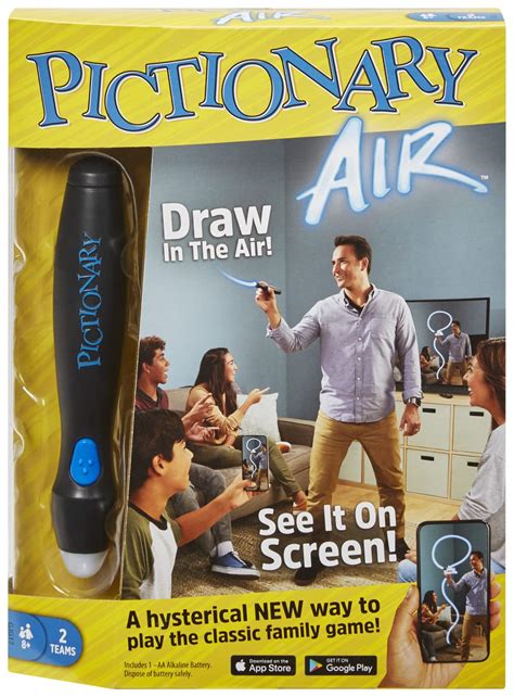 šeima žaidžia Pictionary Air