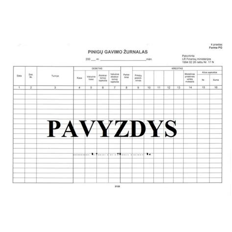 pinigų gavimo schema
