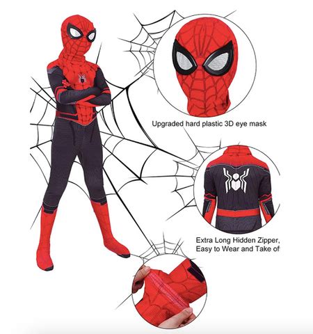 Žmogaus Voro kostiumo kaukės ir audinio detalės