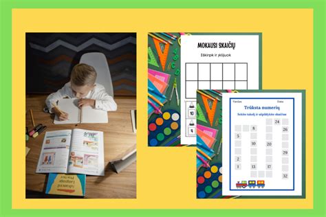 Vaiko naudojimasis interaktyvia matematikos programėle