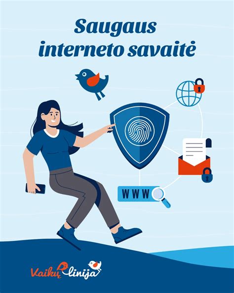 infografikas su pagrindinėmis saugaus interneto taisyklėmis vaikams