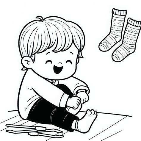 vaikas rūšiuoja kojines