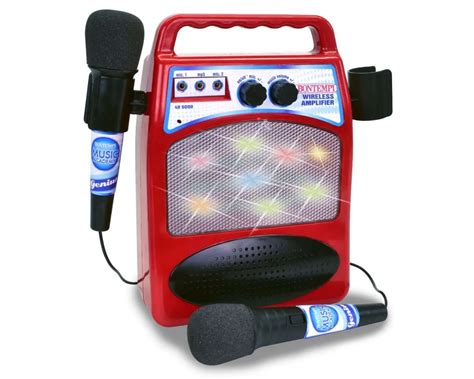 vaikiška karaoke kolonėlė su mikrofonais