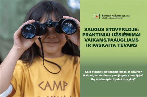 vaikų užsiėmimai stovykloje