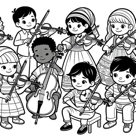 vaikai groja instrumentais