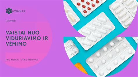 Viduriavimo ir dehidratacijos simptomų diagrama