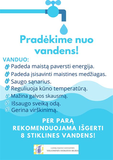 Vandens gėrimo nauda organizmui