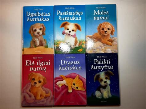 Holly Webb portretas ir jos knygų viršeliai