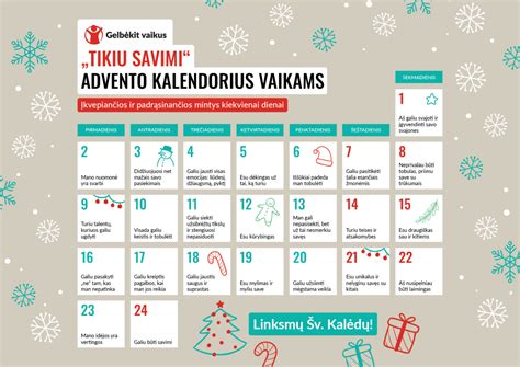 Pasigamink Advento kalendorių kartu su vaiku