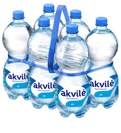mineralinio vandens buteliukas su etiketė 