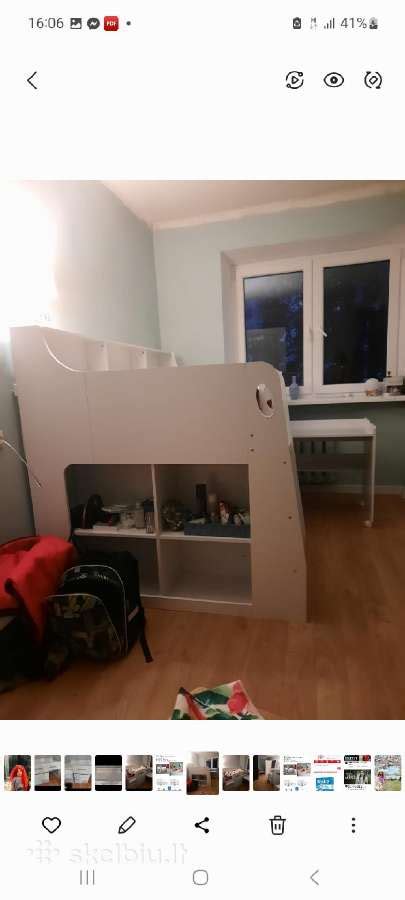 pavyzdys kaip suderinti vaikišką spintą su komoda ir lova