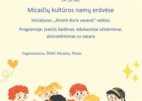 Vaikų edukaciniai ir kūrybiniai užsiėmimai