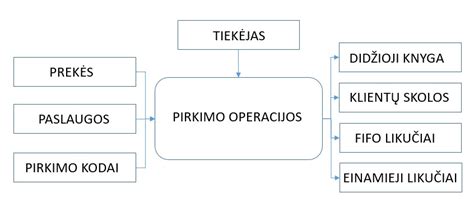 Pirkimų dokumentų apžvalga arba schema