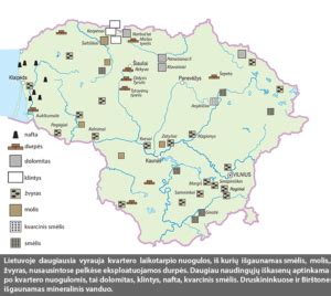 Lietuvos švyturių geografinis išdėstymas žemėlapyje