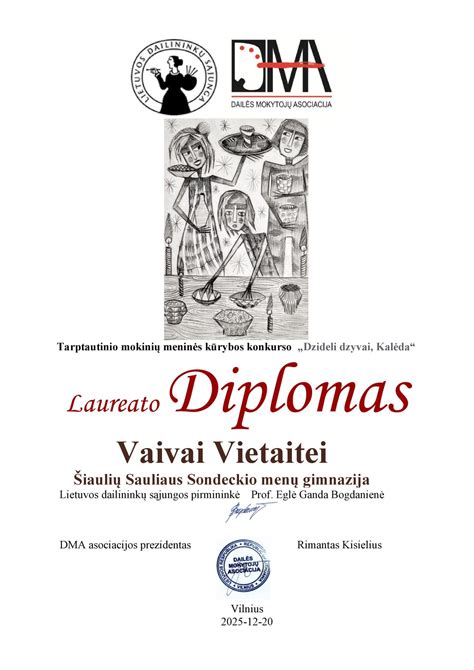 Iliustracijų pavyzdžiai vaikiškuose diplomuose