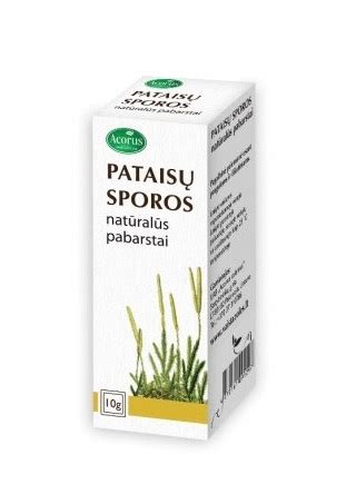 Pataisų sporos artimu vaizdu