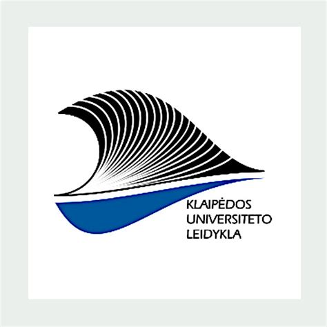 Klaipėdos universiteto leidyklos logotipo ir pastato nuotrauka