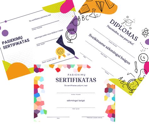 Diplomai vaikams ir moksleiviams