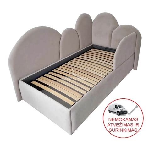 Dvigulė vaikiška lova su kopetėlėmis