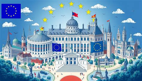 Europos Sąjungos Vaikų kampelis logotipas ir iliustracija