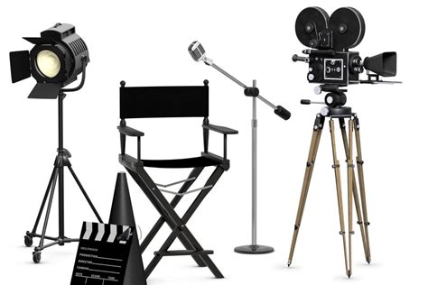 Kino studijos paviljonas ir filmavimo įranga