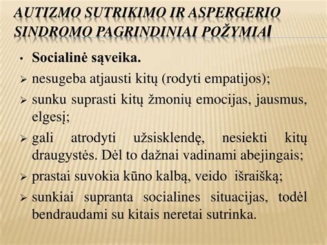 Aspergerio sindromo ir autizmo spektro sutrikimo sąsaja