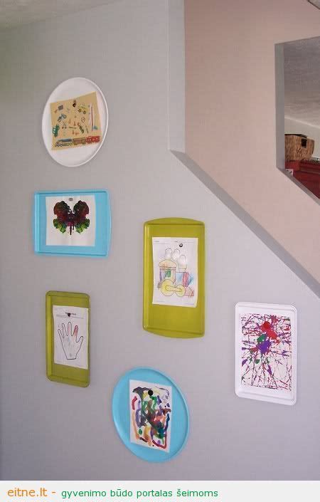 Kūrybiškos idėjos vaikų piešinių eksponavimui namuose