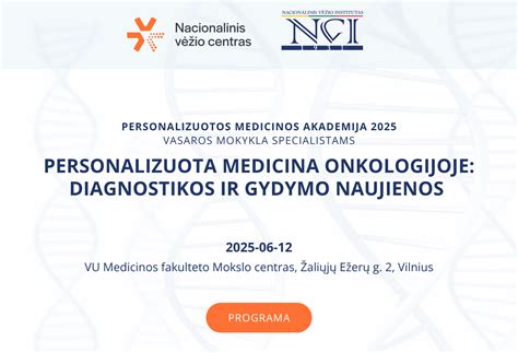 Personalizuotos medicinos schema ir diagnostikos metodai