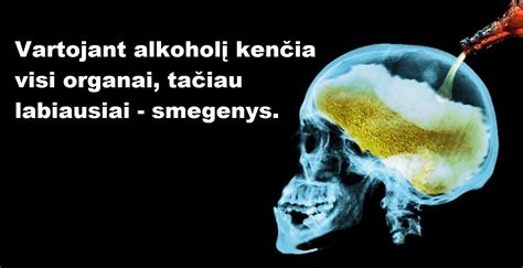 smegenys ir alkoholis