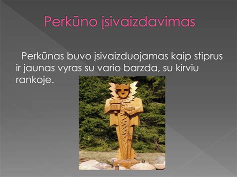 Perkūno skulptūra arba piešinys su kirviu ir žaibu