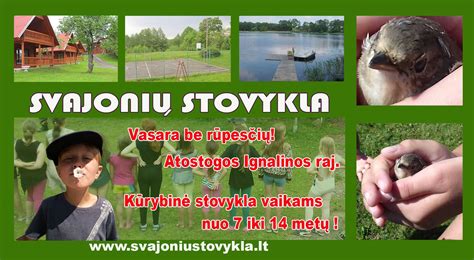 Vaikų stovykla Verubė ant ežero kranto