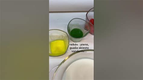 pieno ir dažų eksperimentas