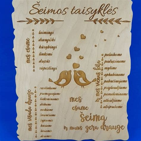Šeimos taisyklių lentelė