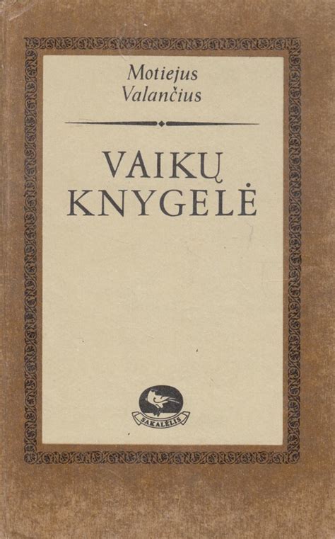 Motiejaus Valančiaus „Vaikų knygelė“ viršelis