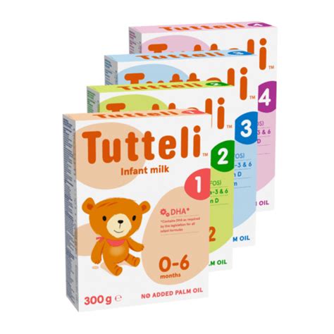 Įvairių rūšių kūdikių pieno mišinukų pakuotės