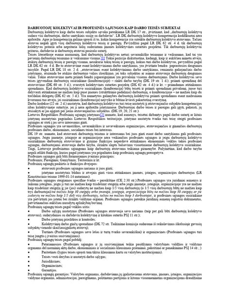 Profesinės sąjungos susirinkimas ir darbo sąlygų aptarimas