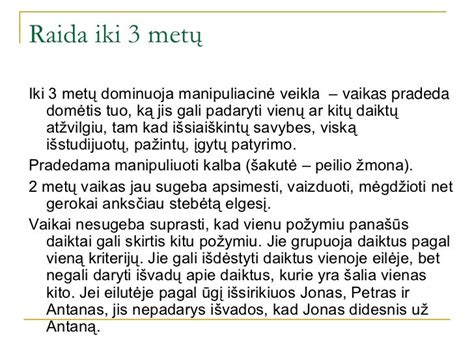 Schema, rodanti vaiko kalbos raidos etapus