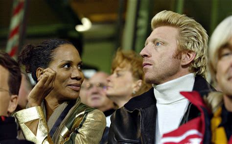 Boris Becker su pirmąja žmona Barbara Feltus ir sūnumis Noah ir Eliasu