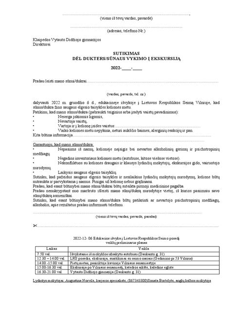 Teisminio proceso dėl tėvų atsakomybės schema