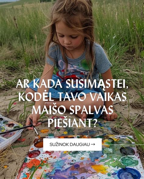 vaikai maišo spalvas