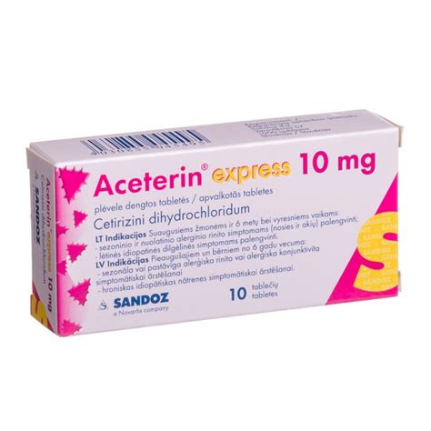 Pakuotė Aceterin tablečių
