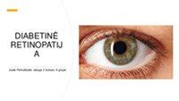 Diabetinės retinopatijos pažeidimas