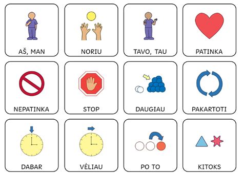 Komunikacijos kortelės autistams