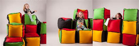 Žaismingi ir spalvingi vaikiški sėdmaišiai