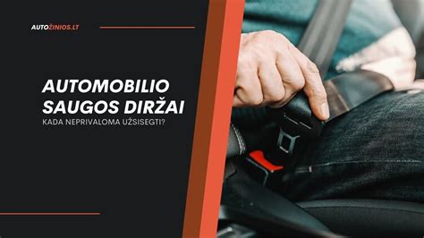 Automobilių saugos diržų svarba ir statistika