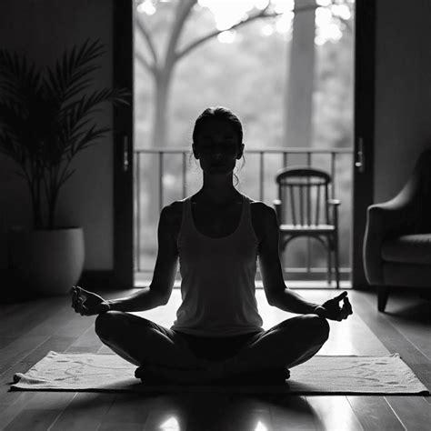 Nėščioji medituoja ramioje aplinkoje