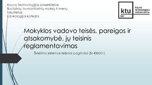 Teisinis procesas ir vadovo atsakomybė