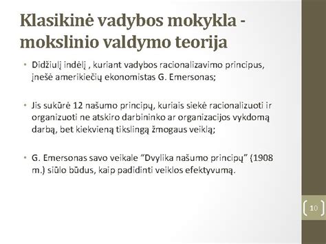 Diagrama, iliustruojanti Tayloro mokslinės vadybos principus