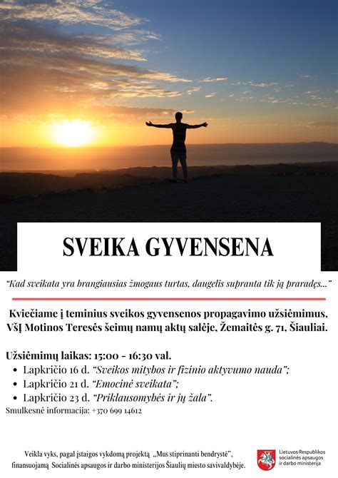 Sveikos gyvensenos svarba imuniteto stiprinimui