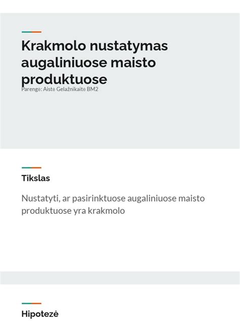 krakmolo naudojimas maisto gaminime
